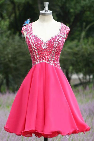 Red Homecoming Dress,Chiffon Homecoming Dresses,Short Prom Dress,Open Back Evening Dress,Sexy Prom Dress,Open Backs Homecoming Gowns - 169