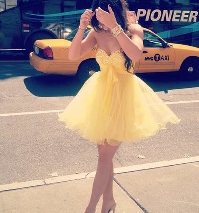 Homecoming Dresses,Yelllow Homecoming Dress,Yelllow Homecoming Dress,Homecoming Dress,Short Prom Dress,Country Homecoming Gowns - 124