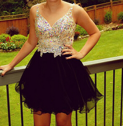 Tulle Homecoming Dress,2017 Homecoming Dress,Black Homecoming Dress,Tulle Homecoming Dress,Short Prom Dress,Country Homecoming Gowns - 135