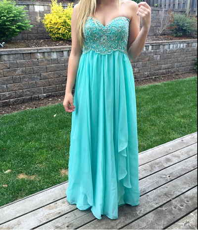 Charming Beading A-Line Real Made Prom Dresses,Long Evening Dresses,Prom Dresses On Sale,L58 - 242