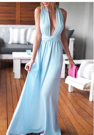 Sexy Deep V-Neck Charming Real Made Prom Dresses,Long Evening Dresses,Prom Dresses On Sale,L64 - 243