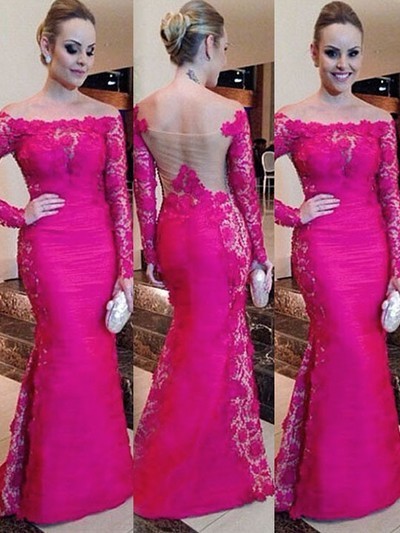 Charming Long Sleeve Lace Real Made Prom Dresses,Long Evening Dresses,Prom Dresses On Sale, S222 - 288