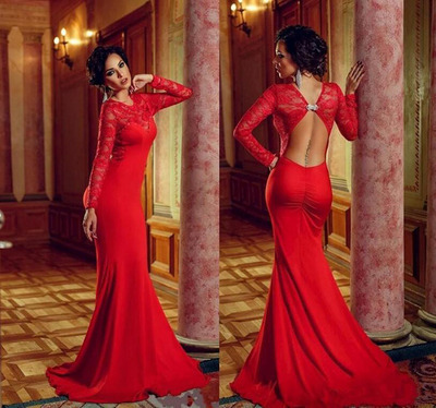 Charming Long Sleeve Appliques Real Made Prom Dresses,Long Evening Dresses,Prom Dresses On Sale, D80 - 366