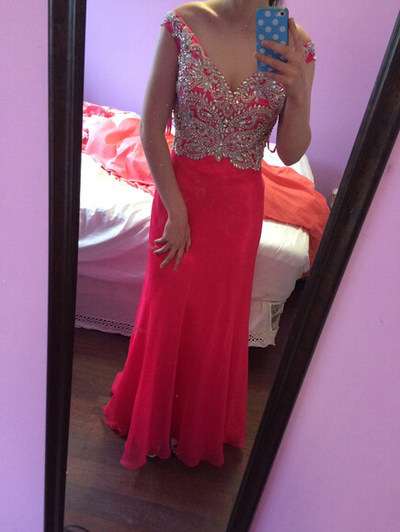 New Arrival Beading Backless Real Made Prom Dresses,Long Evening Dresses,Prom Dresses On Sale,L73 - 222