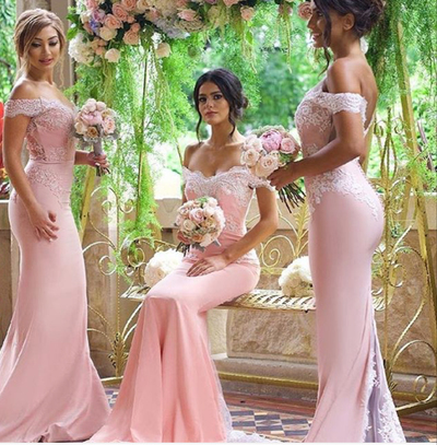 Off the Shoulder Custom Made Bridesmaid Dresses,Bridesmaid Dresses,Bridesmaid Dresses On Sale,L26 - 452
