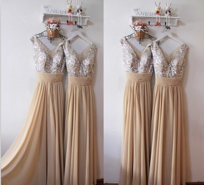 V-Neck Charming Custom Made Bridesmaid Dresses,Bridesmaid Dresses,Bridesmaid Dresses On Sale,L27 - 466