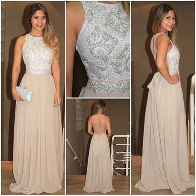 Halter Beading A-Line Prom Dresses,Long Evening Dresses,Prom Dresses On Sale, T180 - 413