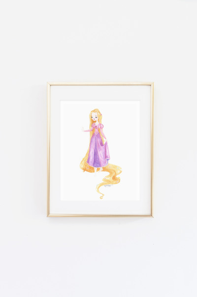 Rapunzel 2 Watercolor Print