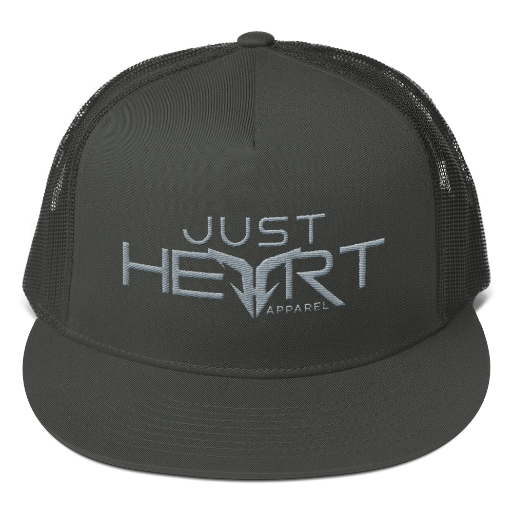 Just Heart Dark Grey snapback trucker cap