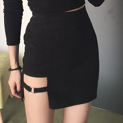 Black punk skirt