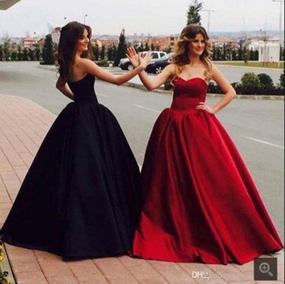 Elegant Ball Gown Prom Dress Evening Dress Sweetheart Long Satin Evening Dresses Prom Dresses Party Dress