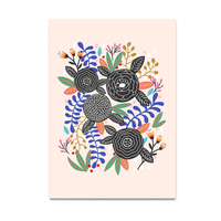 Black Botanical, flower, floral, botanic, garden, digital, illustration, art print - Thumbnail 4