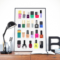 Nail Polish Collection, fashion, beauty, digital, illustration, art print - Thumbnail 1
