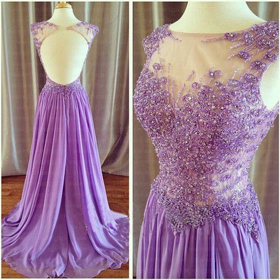 Backless Beading Long Prom Dress,Evening Dress ,Charming Prom Dresses,BG71
