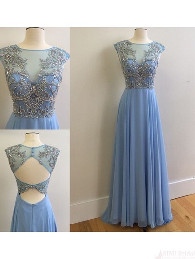 Chiffon Beading Long Prom Dress,Evening Dress,Prom Dresses,BG205
