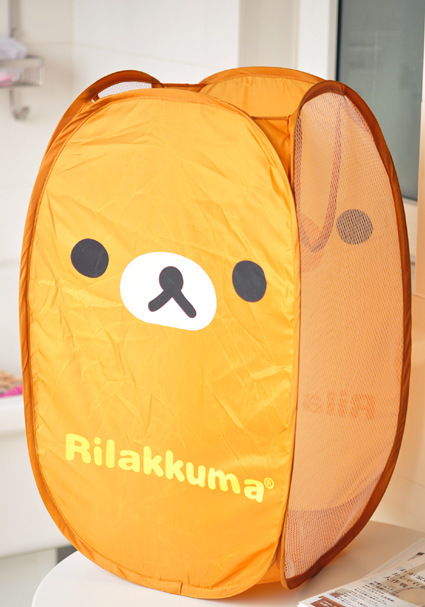 Rilakkuma Cartoon BROWN Color Fold-able Laundry Basket