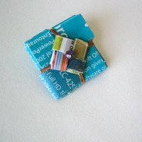 Eco Brooch - Eye Popping Bright Teal - Squeal For Teal - Thumbnail 1