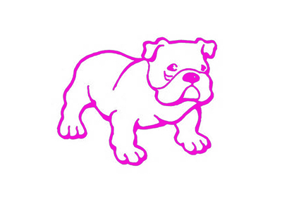 Bull dog puppy outdoor vinyl decal sticker ready to apply handmade