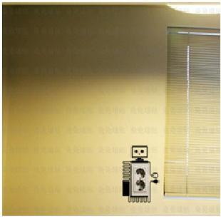 ROBOT Design Free Style BLACK Color 25 cm x 19.5 cm Wall Sticker Decal Decoration Set