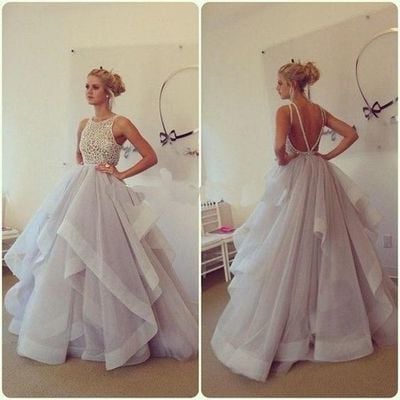 Open Back Prom Dress,Sexy Prom Gown
