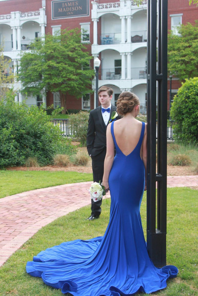 Gorgeous Mermaid prom dress,backless prom dress,Long Royal Blue Prom Dress ,2017 prom dress