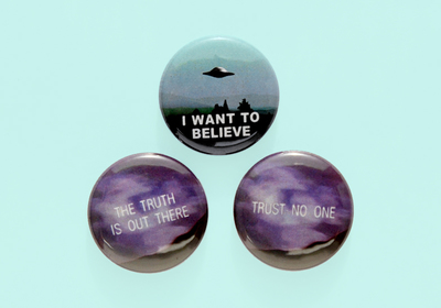x-files - 1" buttons