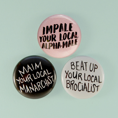 1" misandry buttons - Thumbnail 3
