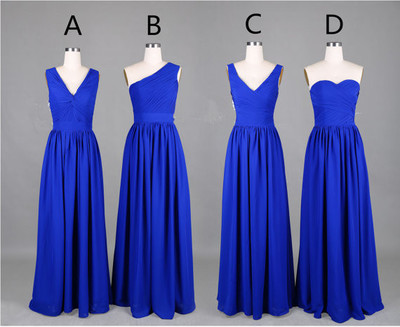 Simple Royal Blue Bridesmaid Dresses,Chiffon Bridesmaid Dresses,2017 bridesmaid dress