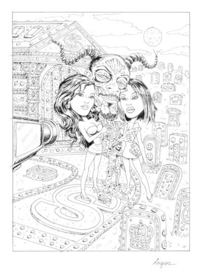 #38 Snoop Digg Original Ink Art (A) - 2007 Topps Hollywood Zombies