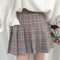 Checkered plaid pleated tennis skirt - Thumbnail 4