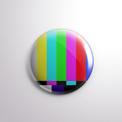 TV Test Card Pattern - 1" Pinback Button