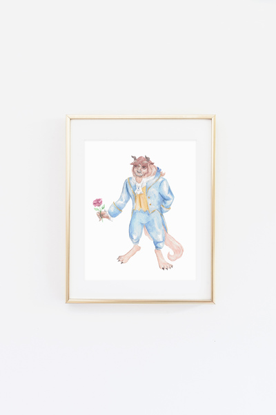 Beast 1 Watercolor Print