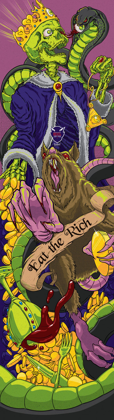 Eat the Rich - Skateboard design as printed poster
