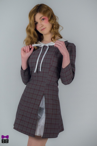 "Imadoki School" Tartan Puffy Dress