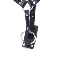 Sexy Gay men's underear lingerie leather thongs toys - Thumbnail 3