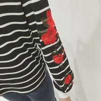 Rose Striped Sweatshirt - Thumbnail 2