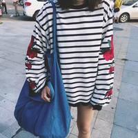 Rose Striped Sweatshirt - Thumbnail 4