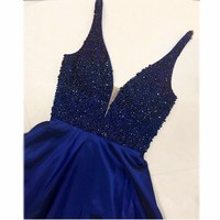 V-Neck Beading Homecoming Dresses,Sexy Party Dress,Charming Homecoming Dress,Graduation Dress,Homecoming Dress,D06 - Thumbnail 2