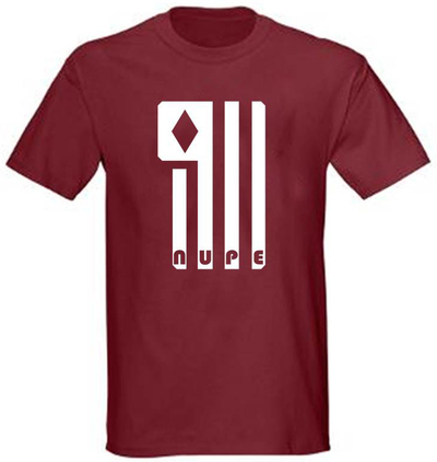 Kappa Alpha Psi 1911 Diamond NUPE Krimson Cotton or DRI-FIT Shirt