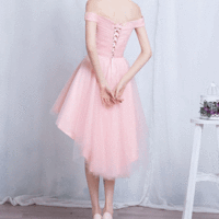 Cute high low tulle short prom dress,homecoming dress - Thumbnail 3