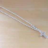 925 Silver Cross Bracelet/Sterling Silver Cross Charm Bracelet/Cross Jewelry/Cross JewelleryCross Bracelet/7.5 Inch Cross Bracelet/Crucifix - Thumbnail 2