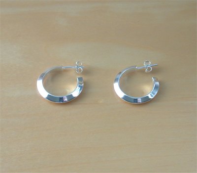 925 Silver Hoop Earrings/23mm Hoop Earrings/Creole Style Earrings/Plain Hoop Earrings/Hoop Earrings/Hinge Clip Hoop Earrings/Hoop Earrings