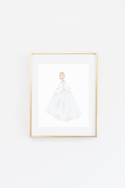 Cinderella 2 Watercolor Print