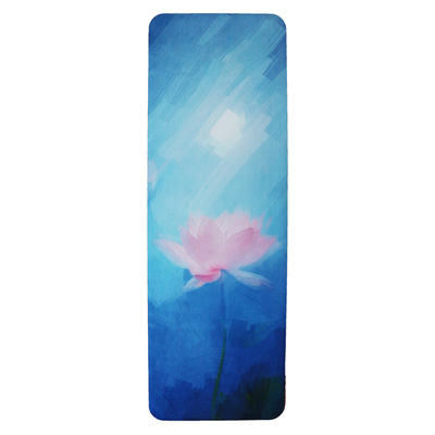 Breathing lotus – the premium designer eco mat/towel combination yoga mat with raw hemp yoga strap