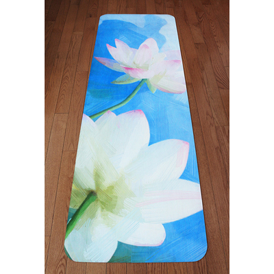Expanding lotus – the premium designer eco mat/towel combination yoga mat with raw hemp yoga strap