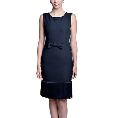 Audrey Hepburn-the Breakfast At Tiffany's Holly Golight Black Tassel Dress