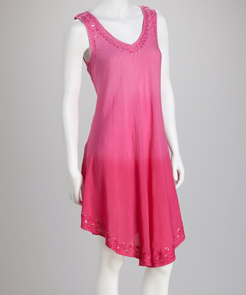 Fuchsia Ombre Sleeveless Dress