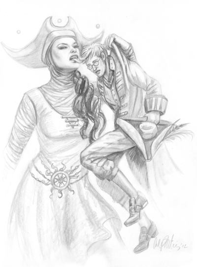 LEAGUE OF ELDER "Aram and the SIster" INTERIOR PUBLISHED ILLUSTRATION ARTWORK