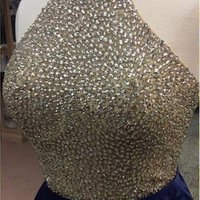 Halter Beading Homecoming Dresses,Sexy Party Dress,Charming Homecoming Dress,Graduation Dress,Homecoming Dress,Short Prom Dress D11 - Thumbnail 1