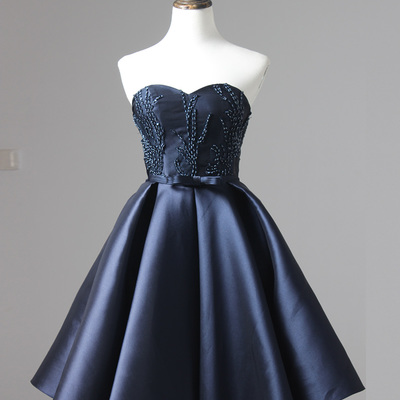 Dark navy homecoming dresses,sexy party dress,charming homecoming dress,graduation dress,homecoming dress,short prom dress d15 - Thumbnail 5